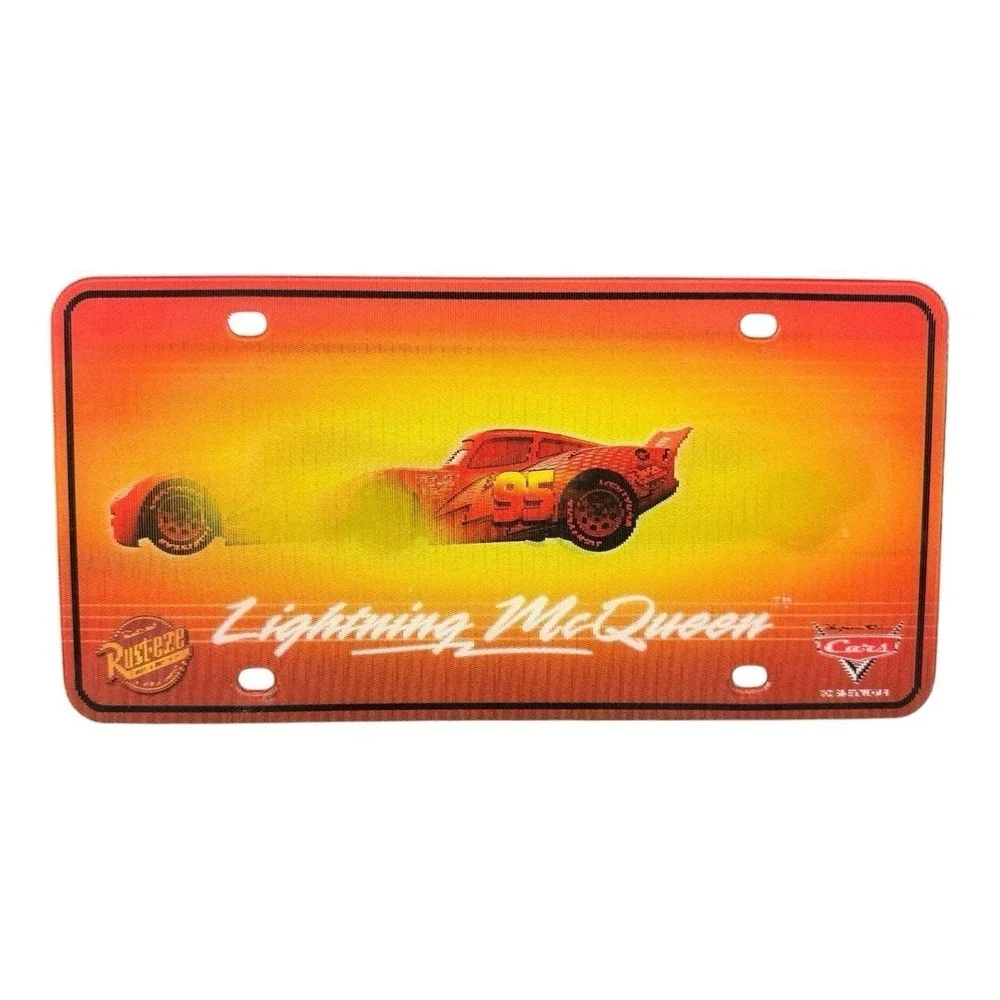 Lightning McQueen Lenticular Motion License Plate Plastic‎
